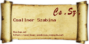Csallner Szabina névjegykártya